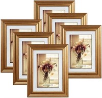 MEBRUDY 5"x7" Picture Frames (Gold, 6-Pack),