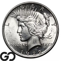 1922 Peace Dollar, Gem BU Lustrous Blazer!