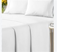 King Sz White Sheet Set