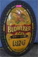 Vintage Budweiser "King of Beer" Large Oval Sign