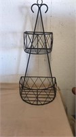 28” metal 2 basket stand