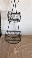 28” metal 2 basket stand