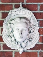 Ceramic Four Seasons Women's Face Wall Sculptures