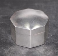 Chinese export silver octagonal lidded box