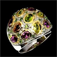 Natural Chrome Diopside Peridot Rhodolite Garnet R