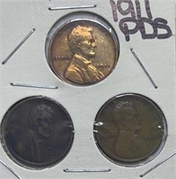 1911PDS Lincoln Cents