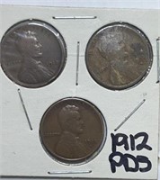 1912PDS Lincoln Cents