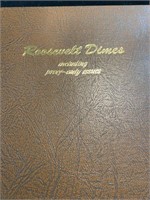 Book of Roosevelt dimes with 48 silver dimes,