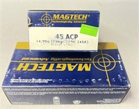 (100) Rnds 45ACP, Magtech 230 Gr. FMC