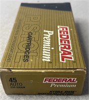 (50) Rnds 45ACP,  Federal 230 Gr Hydra Shok