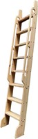DIYHD 87 Rolling Library Wooden Step Ladder