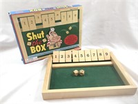 Vintage Wooden SHUT THE BOX Game MINT