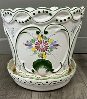 Portuguese Ceramic Planter w/ Base