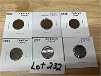 6-1880's Indian Head Cents
