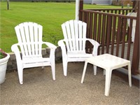 (2) Plastic Adirondack Chairs - Paint is chipping