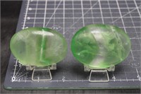 2, Fluorite Palm Stones, 7oz