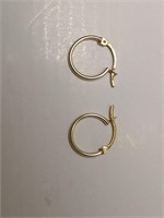 10K Hoop Earrings Marked 'AAJ'