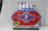 SUPER BOWL LITE BEER SIGN 23X23