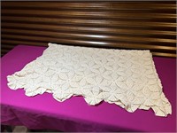 Vintage / Antique Handmade Crocheted Bedspread