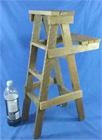 Child size wooden step ladder 23" h