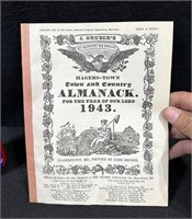 1943 J. Gruber's Hagerstown Farmers Almanack