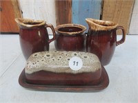 Vintage Lot of HULL Brown Drip