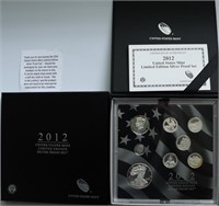 2012 US LIMITED SILVER PROOF SET W BOX PAPERS