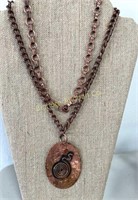Copper Necklace, 34" Chain