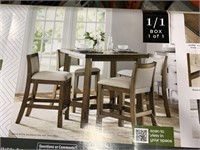 New Livingston 5 Pc Dining Set Oak Finish