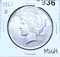 1927-D Silver Peace Dollar CHOICE BU