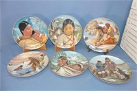 6 Kaiser Porcelain 'Indigenous Themed' Plates