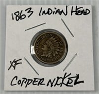 1863 Indian Head Cent Copper Nickel Cent