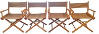 Four MCM GOLD MEDAL Folding Directors Chairs