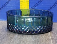 Blue Carnival Glass Dish