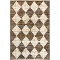 Meline Checkered Fringe Beige 8 Ft. X 10 Ft. 2 In.