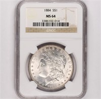 1884 Morgan Dollar NGC MS64