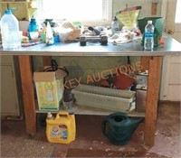 large workbench and contents