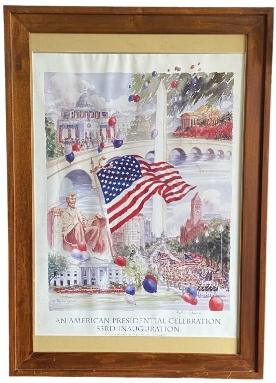 Signed 53rd Innauguration Framed Poster