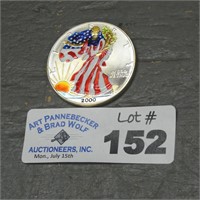 2000 Colorized American Silver Eagle Dollar