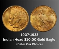 1907-1933 Indian Head $10.00 Gold Eagle