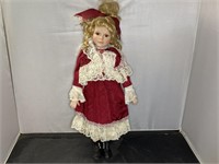 16" Porcelain Victorian Looking Porcelain Doll