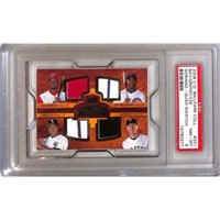 2008 Ud Quad Swatch Ken Griffey Jr. Psa 8