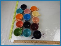 14 VINTAGE FIESTAWARE CUPS- MULTICOLORED