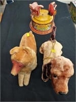 Vintage Stuffed Body Dog