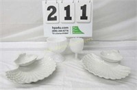 (2) Made in Italy White Ceramic Double Clam