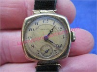 old "zenith" 18k gold watch (16.6 grams total)