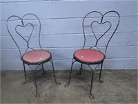 (2) Twisted Wire Ice Cream Parlor Chairs