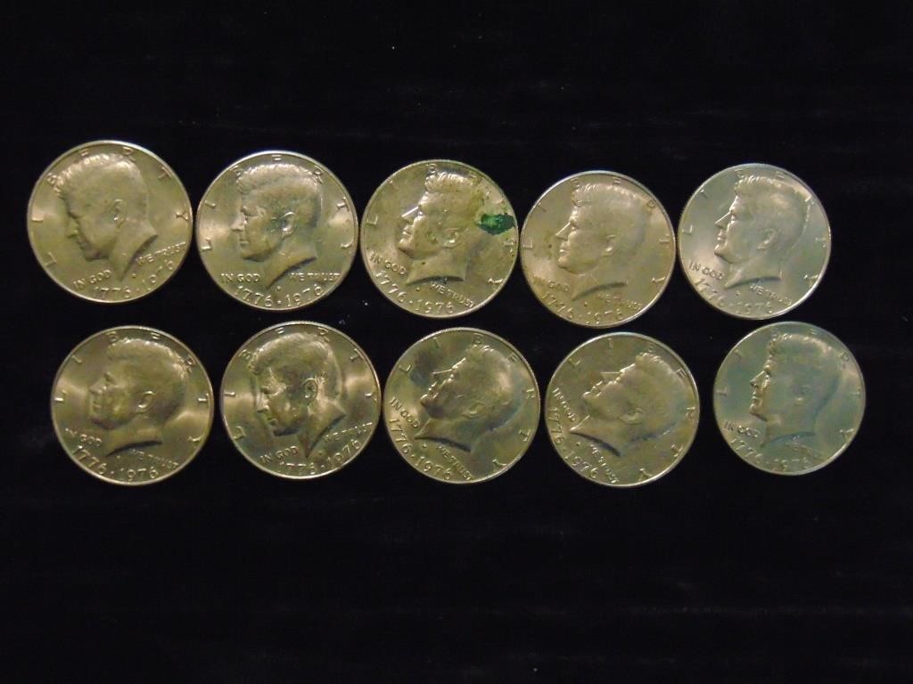 (10) Bicentennial Kennedy Halves