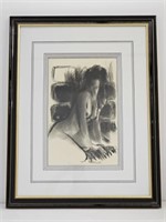 NUDE CHARCOAL ETCHING - 22" X 28"