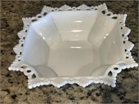 Vintage White Lace Trimmed Dish
